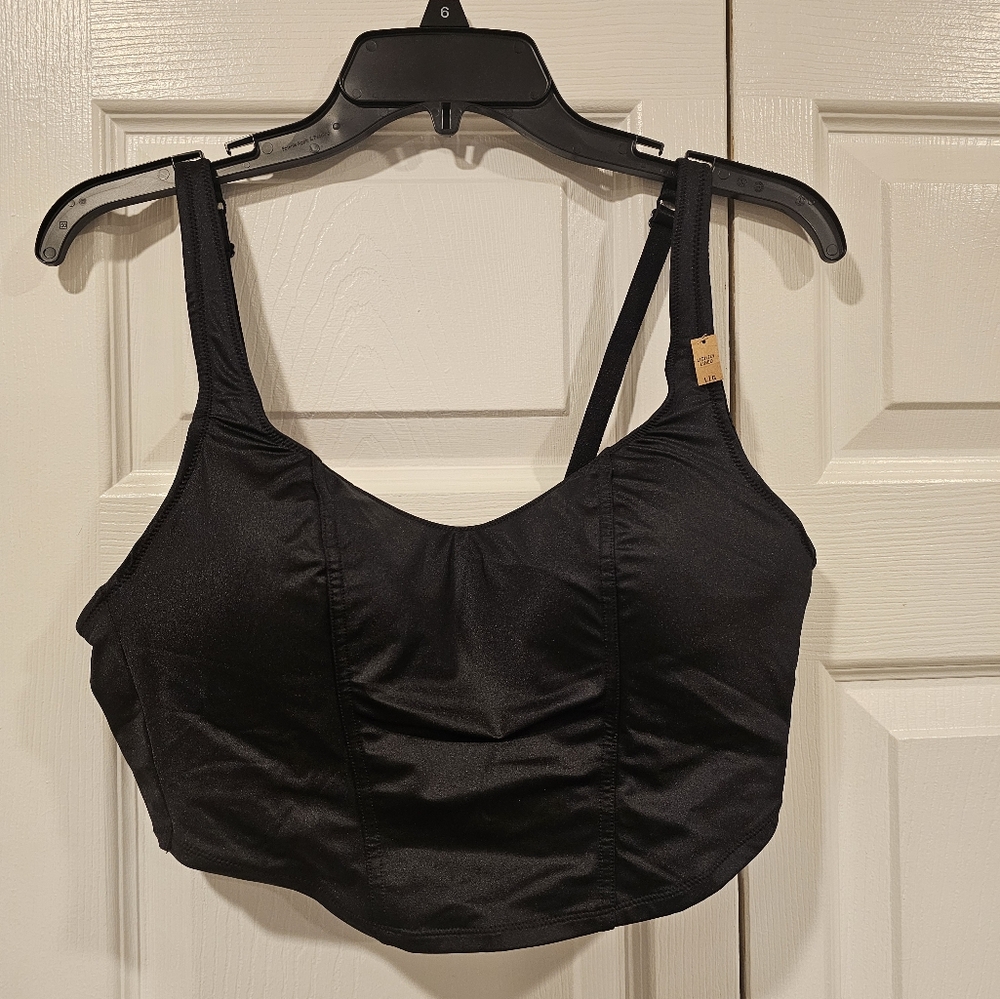 Victoria's Secret Wireless Lightly Lined Corset Cami Bra Crop Top Pink Satin